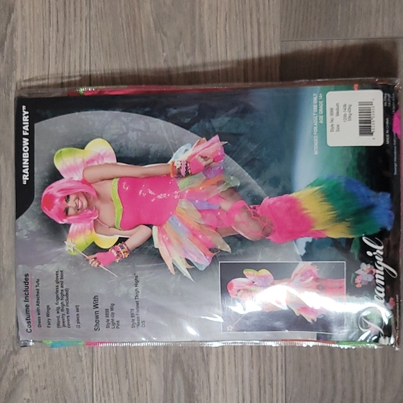 NWT Candy Rainbow Fairy Women’s Halloween Costume M Medium Cosplay